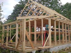 Как крепятся стропилы бани