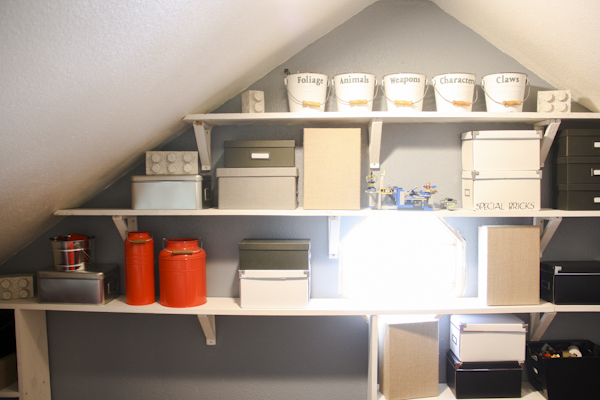 Attic shelving and storage