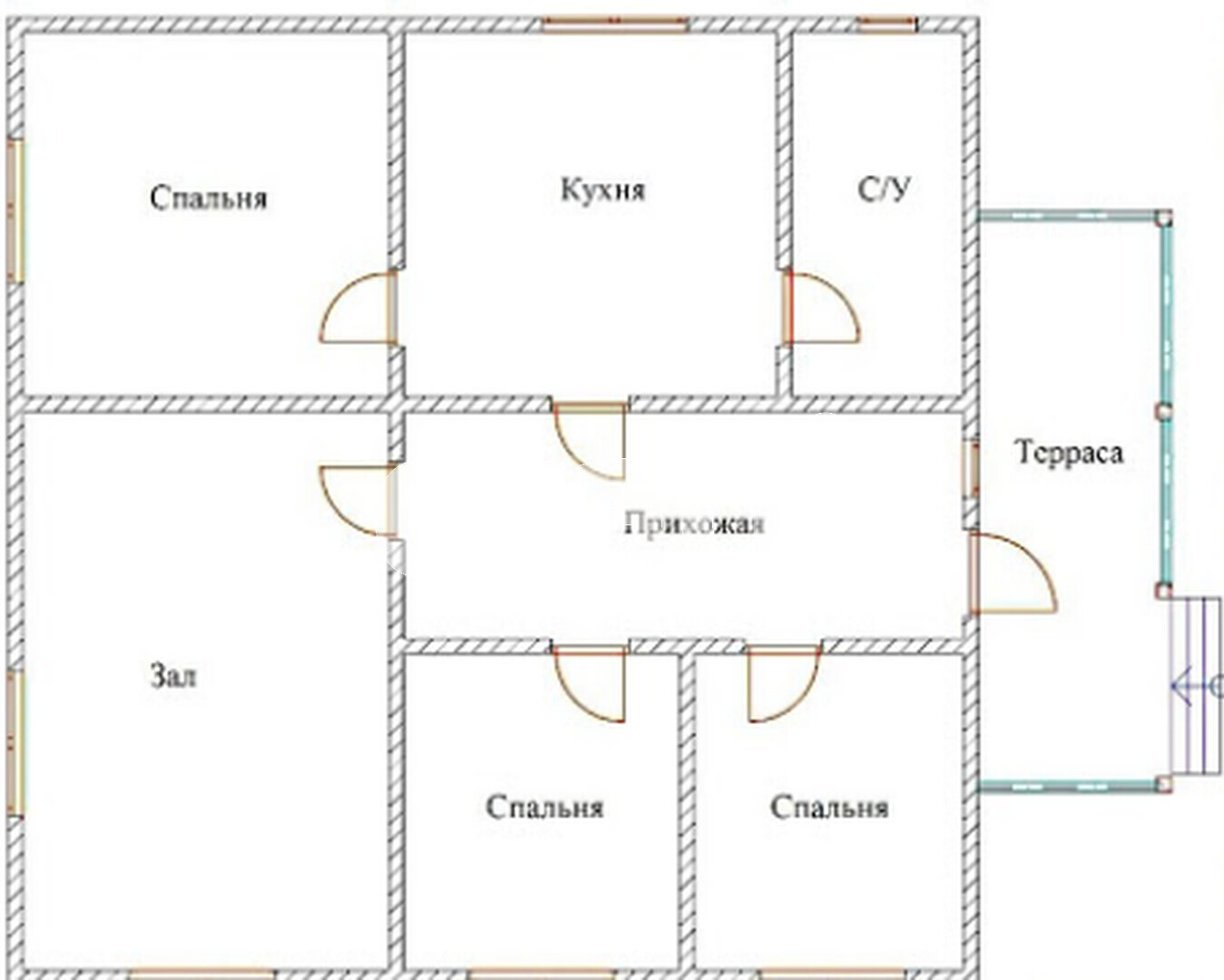 планировка комнат дома 10х10