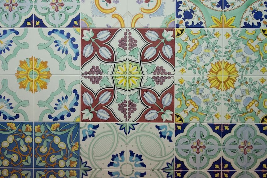 Traditional patterns are common on ceramic tiles.