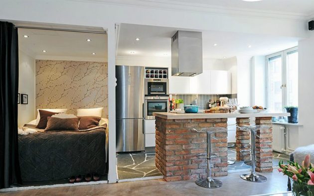 Дизайн квартиры-студии: создание ниши