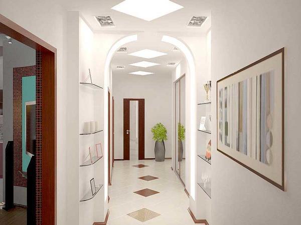 Обустраивая дизайн узких прихожих-коридоров, заранее продумывайте какую мебель, освещение и цветовую гамму вы подберете