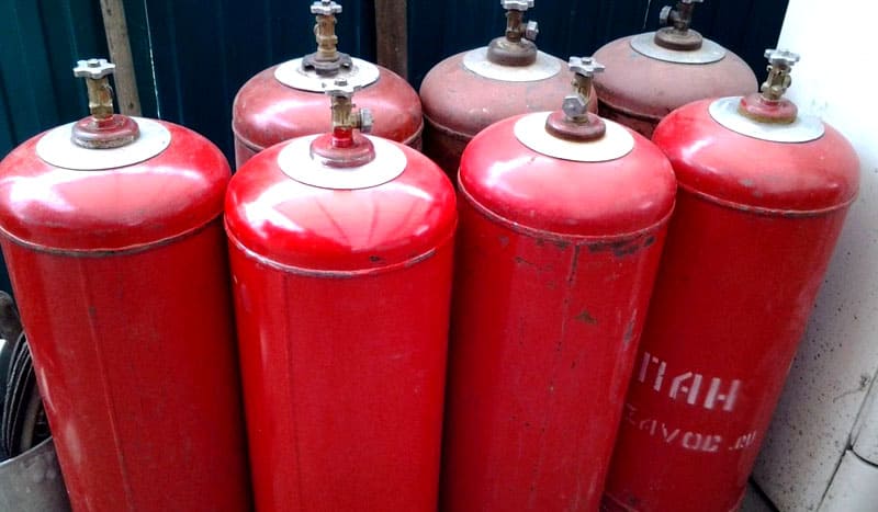 Вот такие газовые баллоны прекрасно подойдут для изготовления мангала