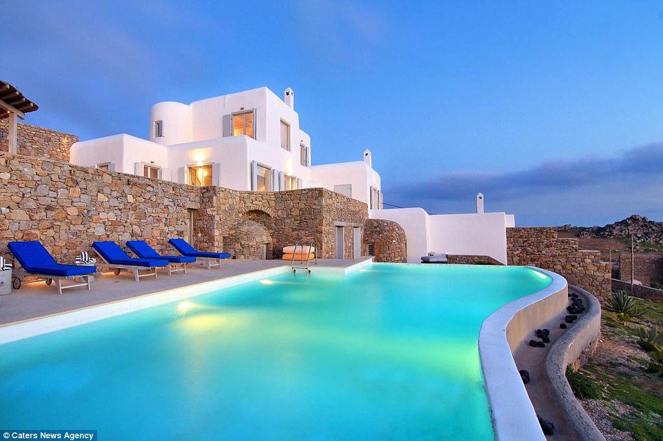 This €3,200,000 property in Mykonos is split in two separate buildings and offers a private swimming pool