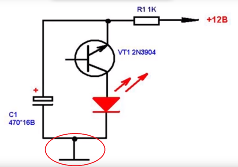 Схема мигалки на 12 вольт