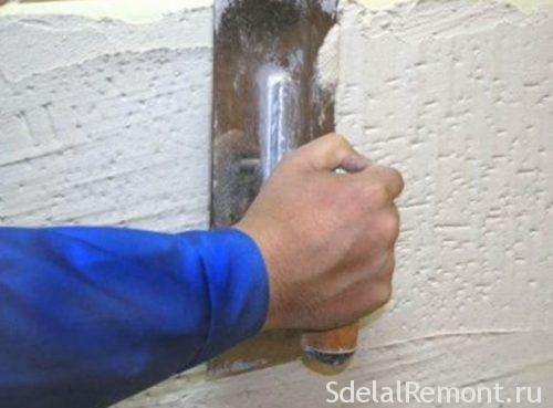 decorative plaster on a heater