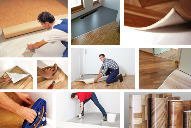 Укладка линолеума