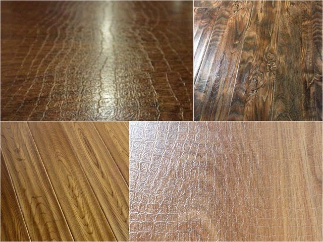 Примеры разнообразных фактурных рисунков ламинированной доски