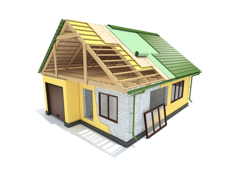 Building house stock illustration