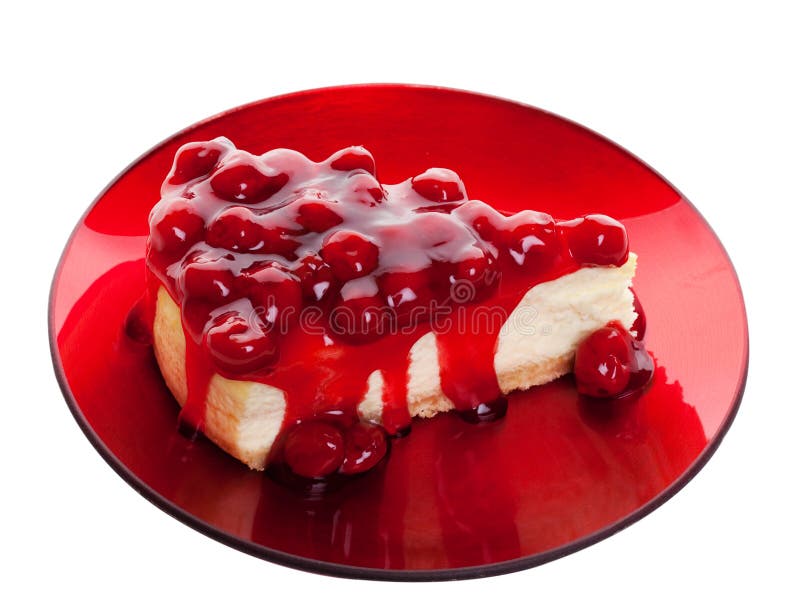 Cherry Cheesecake royalty free stock photo