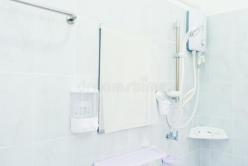 Decoration and installation of bathroom equipment are Perfectly and beautifully.  stock photos