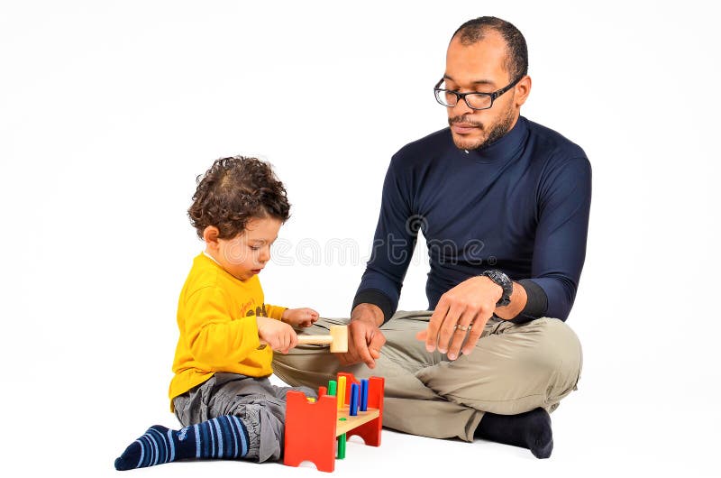 Didactic children Therapy for Autism stock images