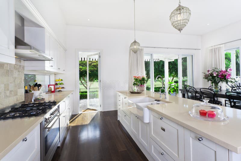 Kitchen and Dining area royalty free stock images