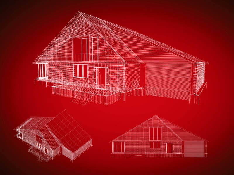 Red house stock illustration