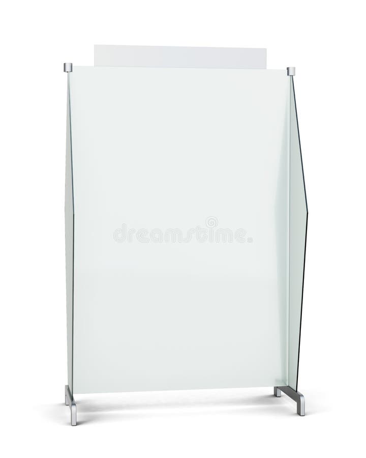 Screen partition on white background. 3d rendering stock illustration