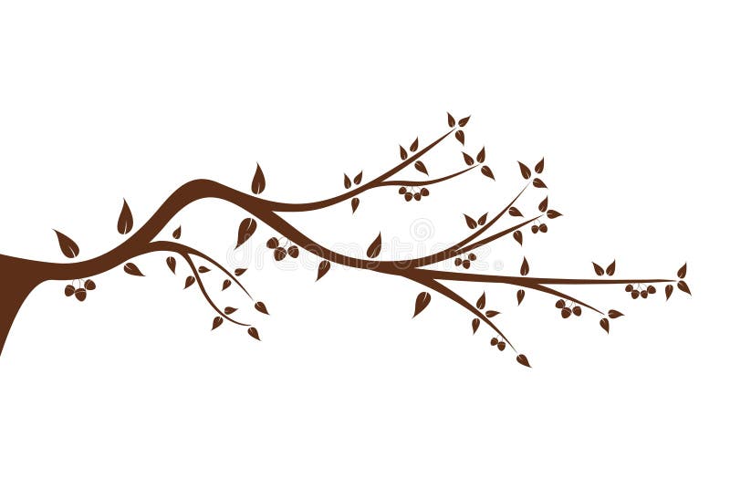 Silhouette of tree branch for your decoration vector illustration