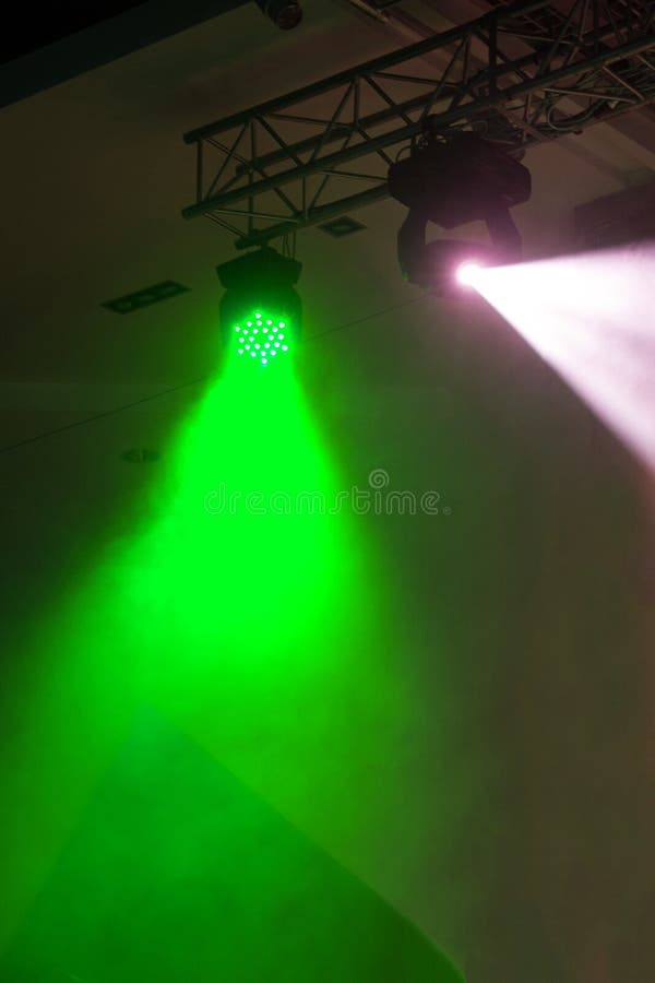 Stage lights. Soffits. Concert light royalty free stock photo