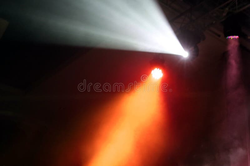 Stage lights. Soffits. Concert light stock image