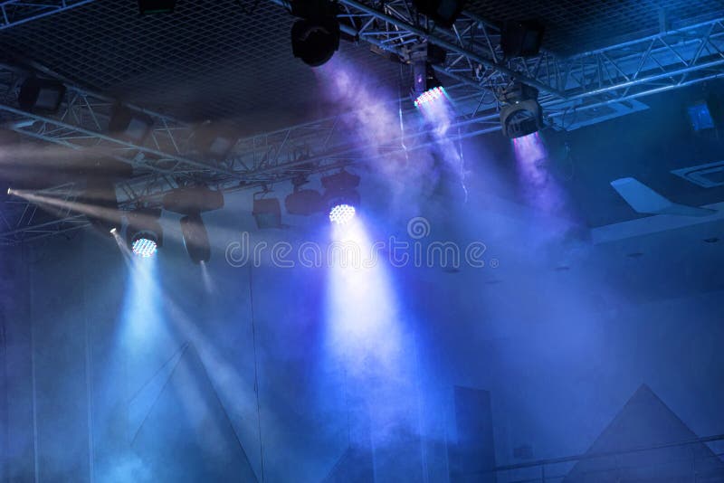 Stage lights. Soffits. Concert light royalty free stock images