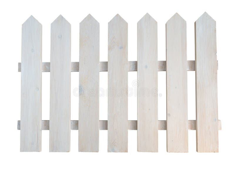White wooden rough painted decorative cottage garden fence stock photography