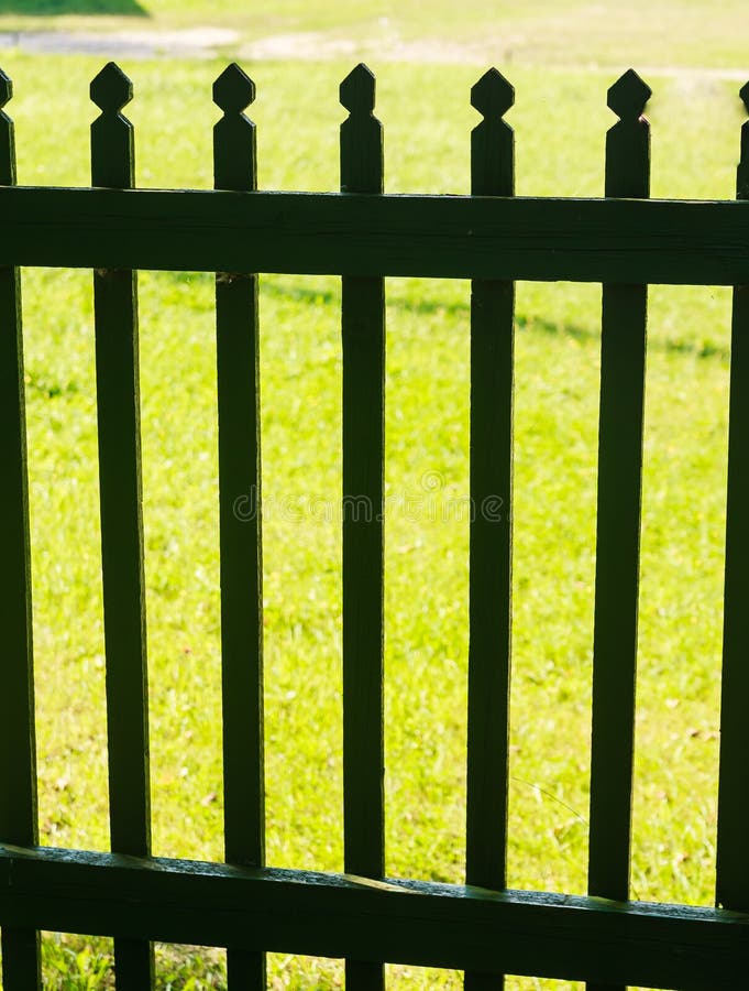 Wooden fence picket stock photography
