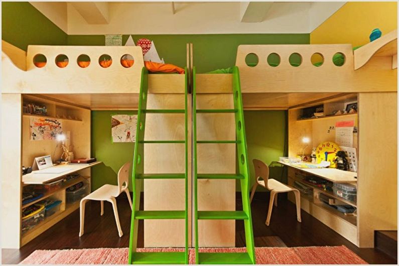 Мебель для детской комнаты мальчика и девочки - Учебная зона