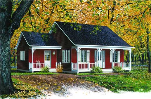 Country Ranch style house plan #126-1300