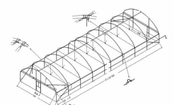 Чертеж английской теплицы