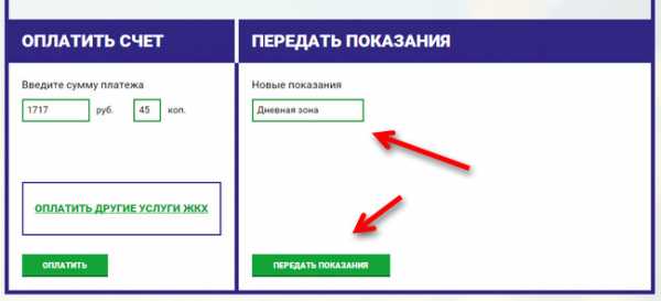 Энергосбыт т плюс передать показания