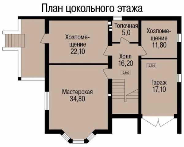 Проект дома 10 на 12 с гаражом